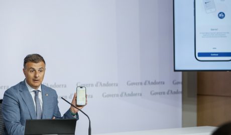 El ministre Marc Rossell durant la seva compareixença