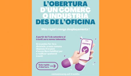 A partir de l'1 de setembre la tramitació serà exclusivament telemàtica