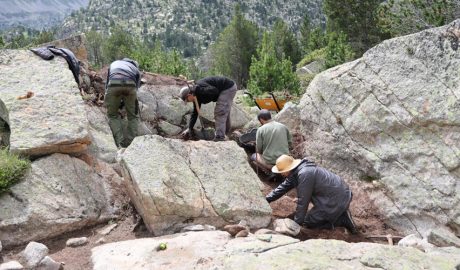 Treballs d’excavació arqueològica a l'Orri de l'Estany Forcat