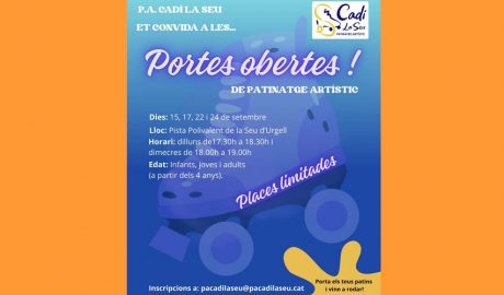 Cartell anunciant les portes obertes