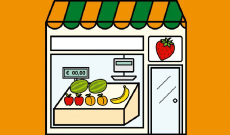 El pictograma d'una fruiteria