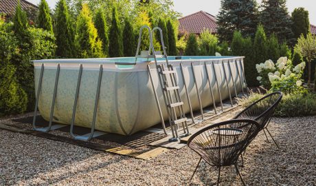 Una piscina desmuntable
