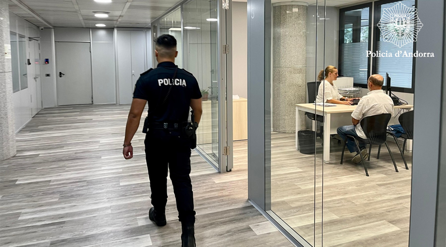 La rehabilitació efectuada al despatx de Policia (Policia d'Andorra)