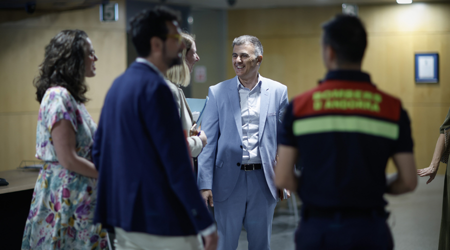 Al centre, el ministre Marc Rossell 