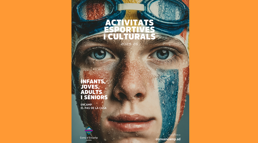 Cartell anunciador de les activitats esportives i culturals (Comú d'Encamp)