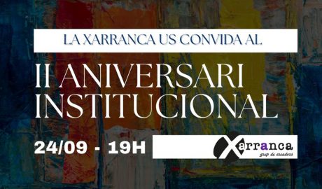 Cartell anunciador del segon aniversari de l'Institucional