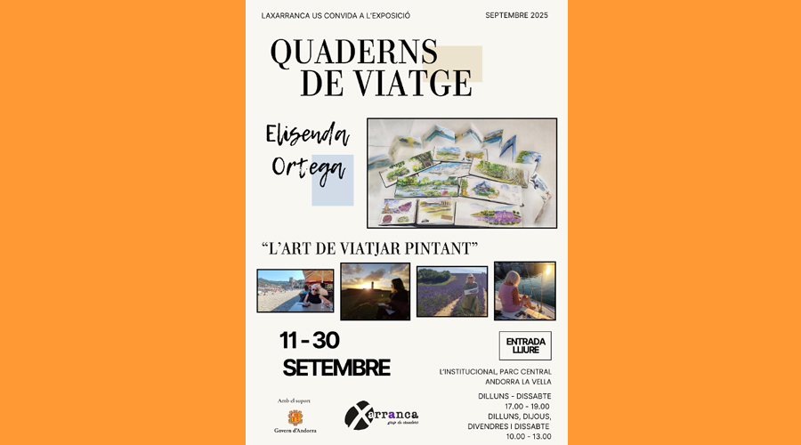Cartell anunciant l'exposició d'Elisenda Ortega (la Xarranca)