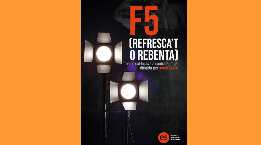 Cartell anunciant l'espectacle F5 (Escena Nacional d'Andorra)