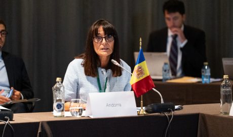 La ministra, Mònica Bonell, durant la seva intervenció a Barcelona