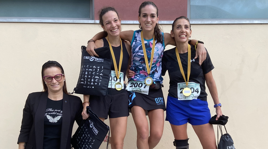 El podi femení de la cursa de Festa Major (Aj. la Seu)