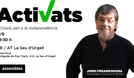 Cartell anunciant l'acte de l'ANC a la Seu