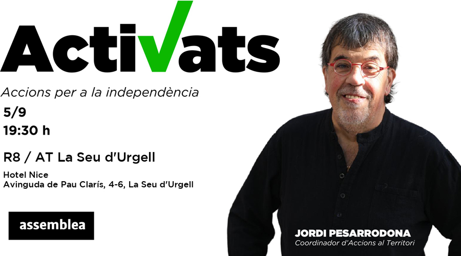 Cartell anunciant l'acte de l'ANC a la Seu