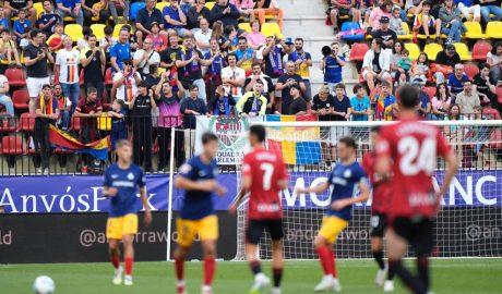Imatge del partit entre l'FC Andorra i el Mirandès