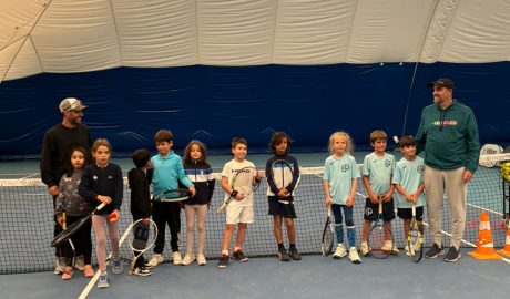 Alguns dels infants que han participat al Circuit de Tennis d'Andorra