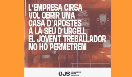 L'OJS rebutja la sala de jocs de CIRSA