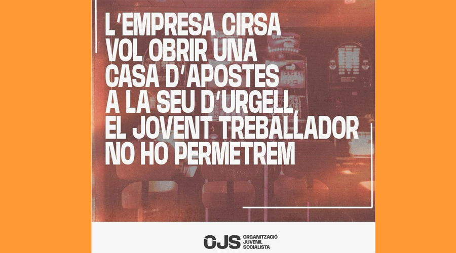 L'OJS rebutja la sala de jocs de CIRSA