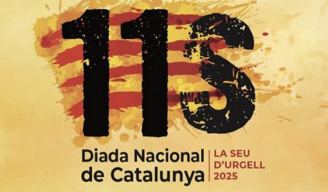 Cartell de la Diada Nacional de Catalunya a la Seu d'Urgell