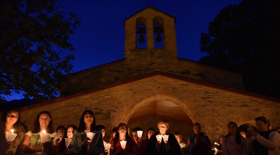 Una de les boniques imatges que va deixar la celebració d'aquest diumenge (Rafel Pujol)