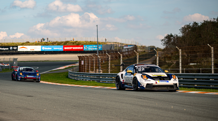 A la dreta, Frank Porté, pilotant el seu Porsche. Foto: Cedida