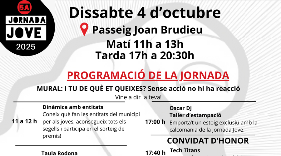 Cartell de la 5a Jornada Jove (Aj. la Seu)