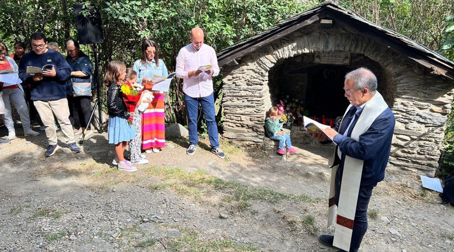 Un moment de la celebració de la Mare de Déu de l'Oratori en una edició anterior (Comú d'Encamp)