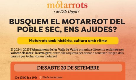 El cartell anunciant l'activitat