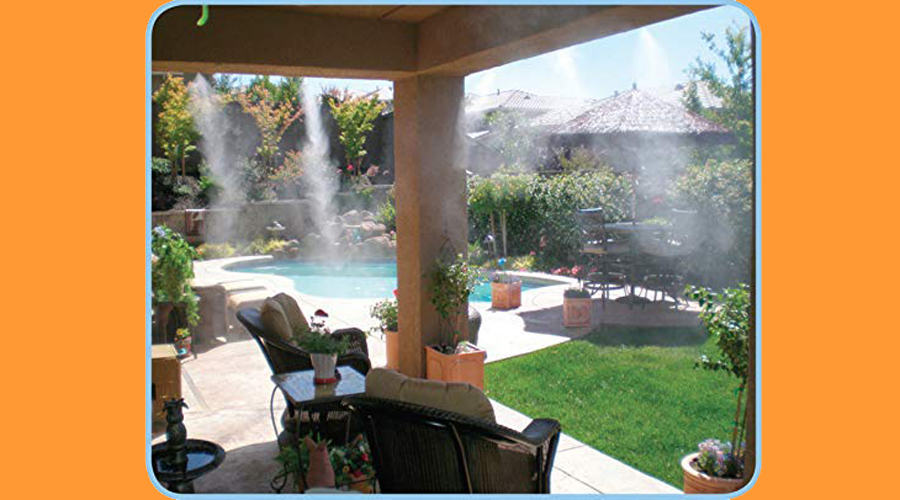 Nebulitzadors instal·lats al rafal d'una casa, al jardí (Jardín10)