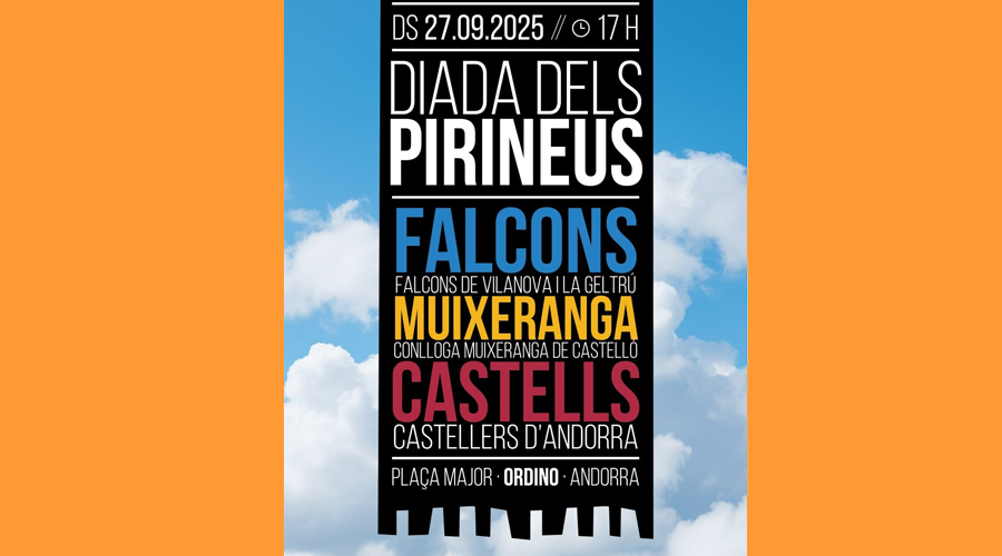 Cartell anunciant la diada de dissabte (Castellers d'Andorra)