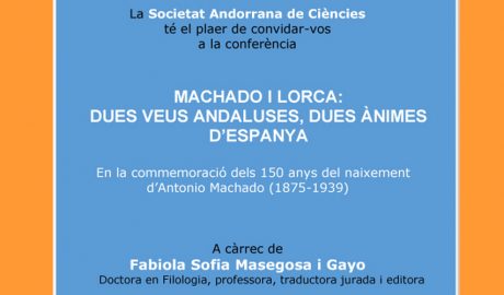 Cartell anunciant la conferència de Fabiola Sofia Masegosa i Gayo