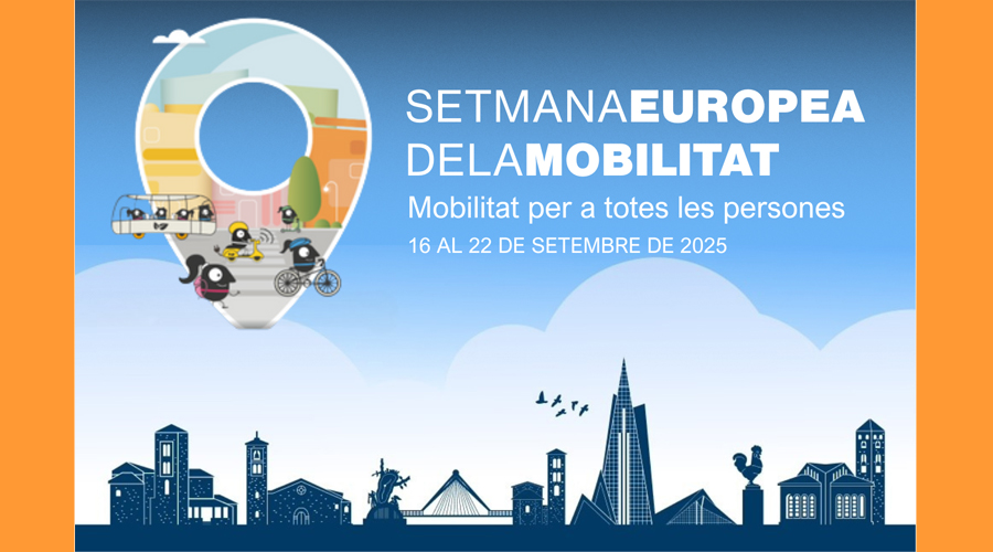 Cartell de la Setmana Europea de la Mobilitat, a Andorra (SFGA)