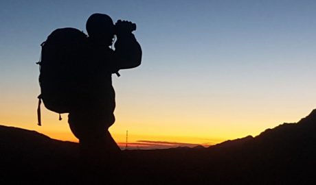 Un agent del Cos de Banders en tasques de control