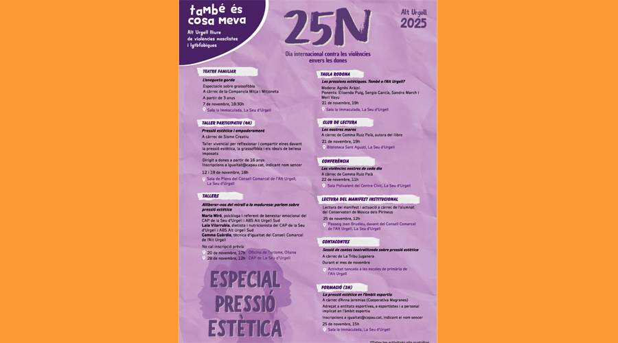 Programa amb motiu del 25N (CCAU)