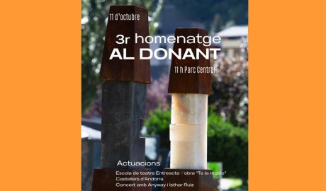 Cartell anunciat les activitats pel Dia del Donant