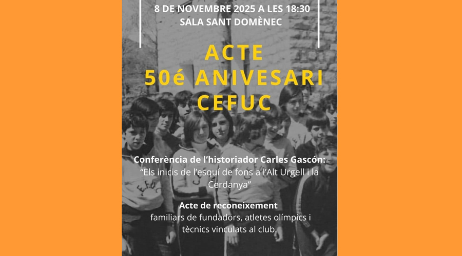 Cartell anunciador del 50è aniversari del CEFUC