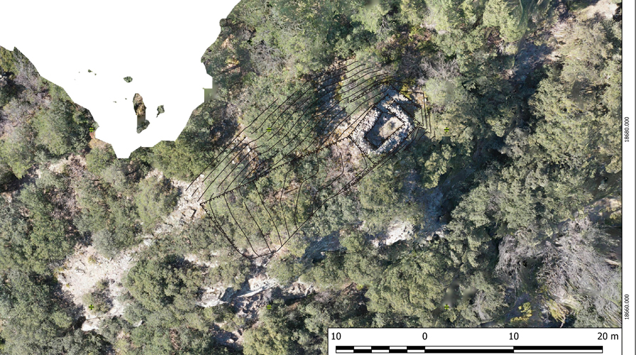 Zona on hauria estat aixecat el Castell de Bragafolls (SFGA)