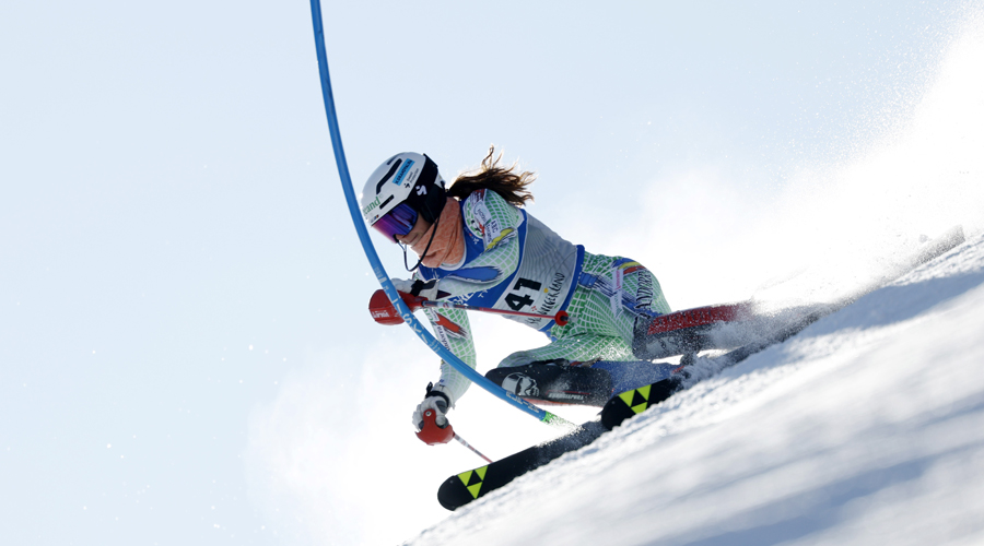 Carla Mijares, durant l'eslàlom dels Mundials. Foto: Christophe Pallot Agence Zoom