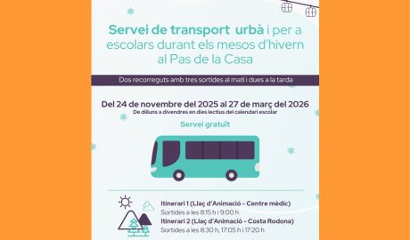 El servei s'oferirà del 24 de novembre al 27 de març de 2026
