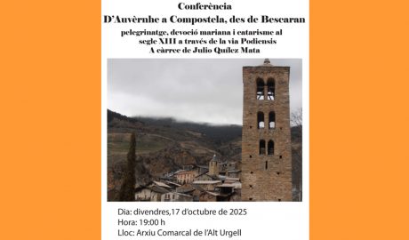 La conferència se celebrarà aquest divendres a la Seu
