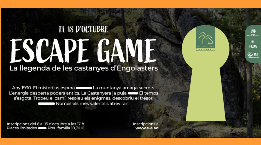 Cartell anunciador de l'Escape Game (comuee)