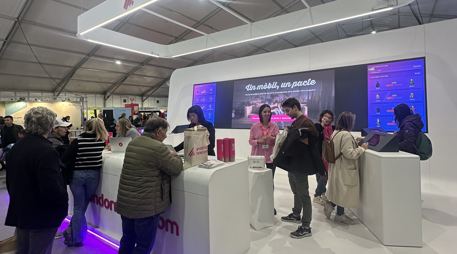 L'estand de l'operadora a la Fira d'Andorra la Vella (Andorra Telecom)