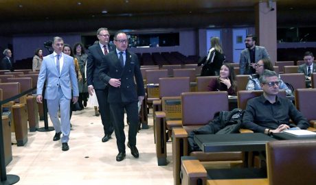 Marc Rossell i Jaroslaw Ponder, i en primer terme, al davant, Xavier Espot