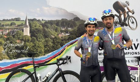 Els dos ciclistes del Principat un cop finalitzada la prova