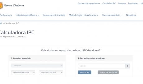 La nova eina facilitada per Estadística