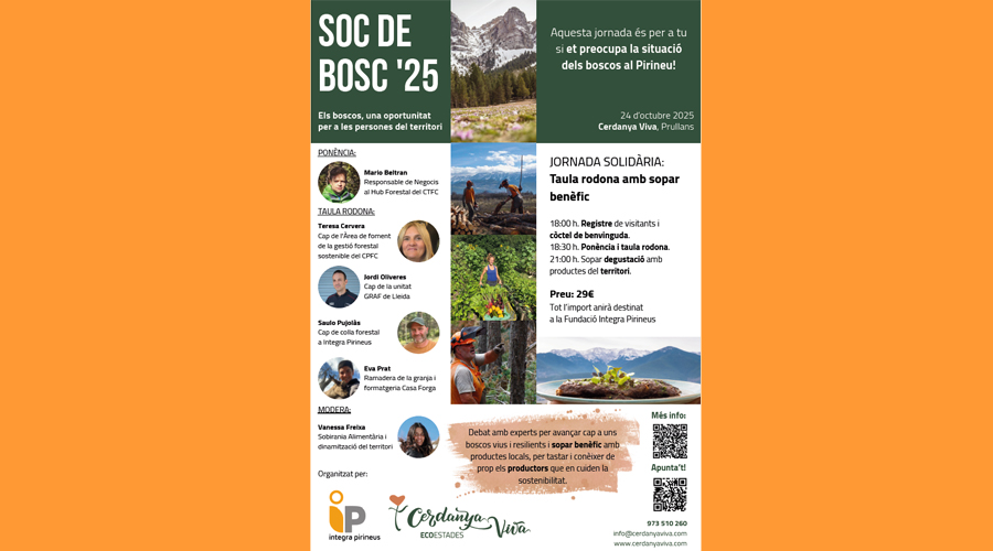 El cartell anunciador de les activitats (Integra Pirineus)