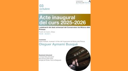 Cartell anunciant la inauguració del nou curs acadèmic