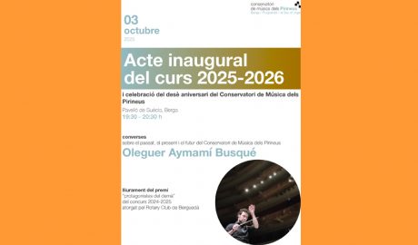Cartell anunciant la inauguració del nou curs acadèmic