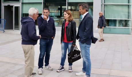 Començant per la dreta, David Astrié, Rosa Maria Sabaté i Miquel Canturri, consellers de Demòcrates