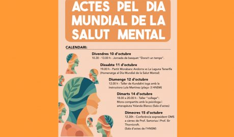 Actes amb motiu del Dia Mundial de la Salut Mental