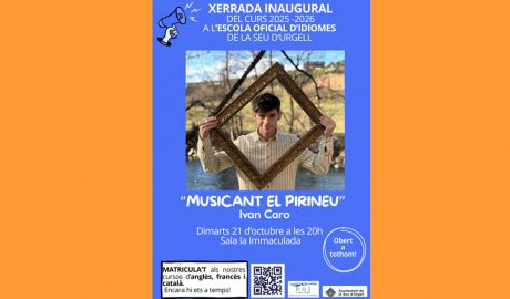 Cartell anunciant la xerrada inaugural