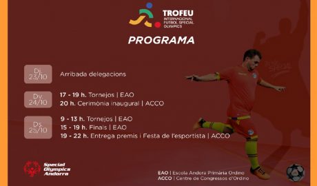 El programa del torneig (Special Olympics Andorra)